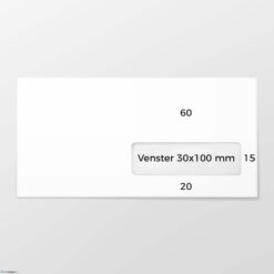 EA 5/6 envelop KVR bankpost 80 grs wit FSC gegomd