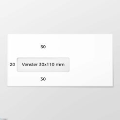EA 5/6 envelop KVL30 bankpost 80 grs wit FSC strip