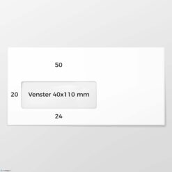 C 5/6 envelop VL bankpost 80 grs wit FSC strip