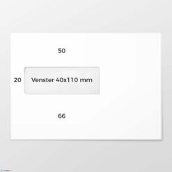 EA 5 envelop VL bankpost 80 grs wit FSC strip
