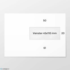 EA 5 envelop VR45 bankpost 90 grs wit FSC strip