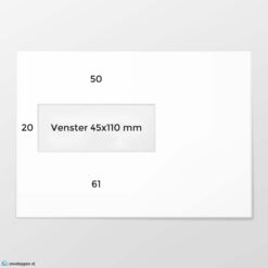 EA 5 envelop VL45 bankpost 90 grs wit FSC gegomd