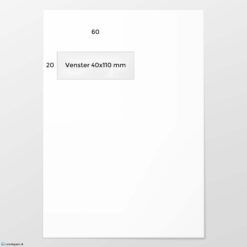 C 4 envelop A VL60 bankpost 120 grs wit FSC strip