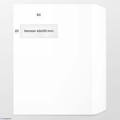C 4 envelop DVL bankpost 120 grs wit FSC trapezium gegomd