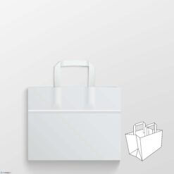 Papieren tasje 32 x 20 x 25 cm wit