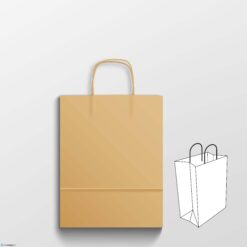 * Uitlopend * Papieren tasje 25 x 11 x 32 cm bruin