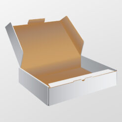 Postdoos 4 -  Doos sluiting 330 x 300 x 80 wit golfkarton