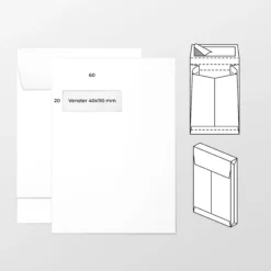 Monsterzak envelop 229 x 324 x 38 mm VL 150 grs wit kraft