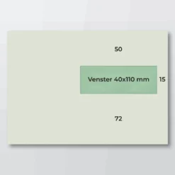 C 5 envelop VR Recycled 90 grs wit strip