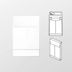 Monsterzak envelop 185 x 280 x 38 mm 150 grs mat wit kraft
