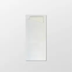 Bestekzak wit met wit servet 85 x 190 mm