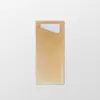 Bestekzak bruin kraft met wit servet 85 x 190 mm